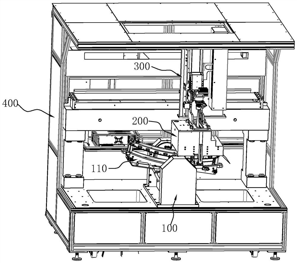 Detection machine for curved glass