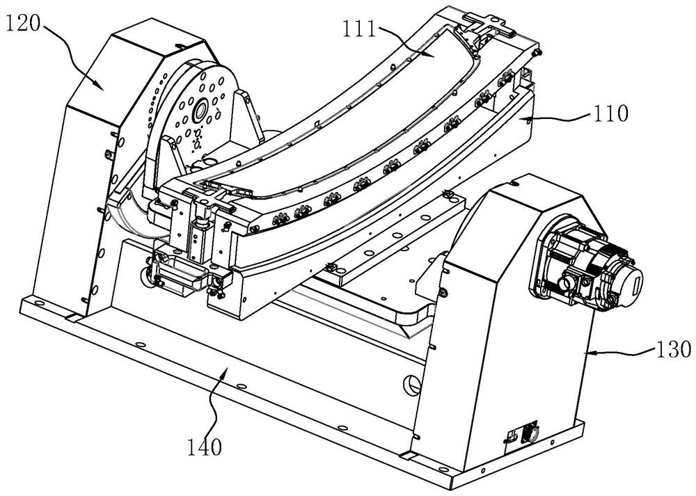 Detection machine for curved glass