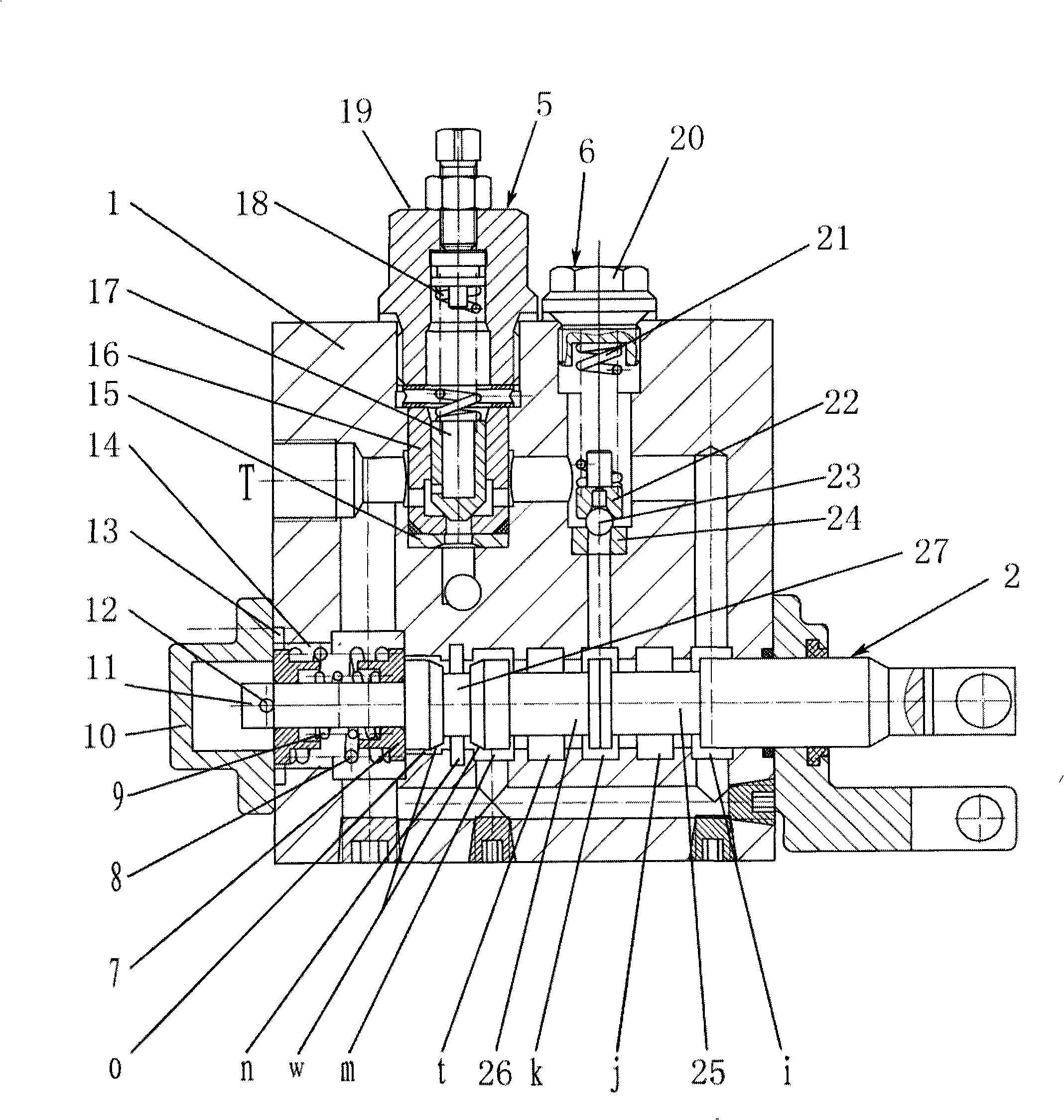 Lifting and steering hydraulic integrated valve with manual convenience