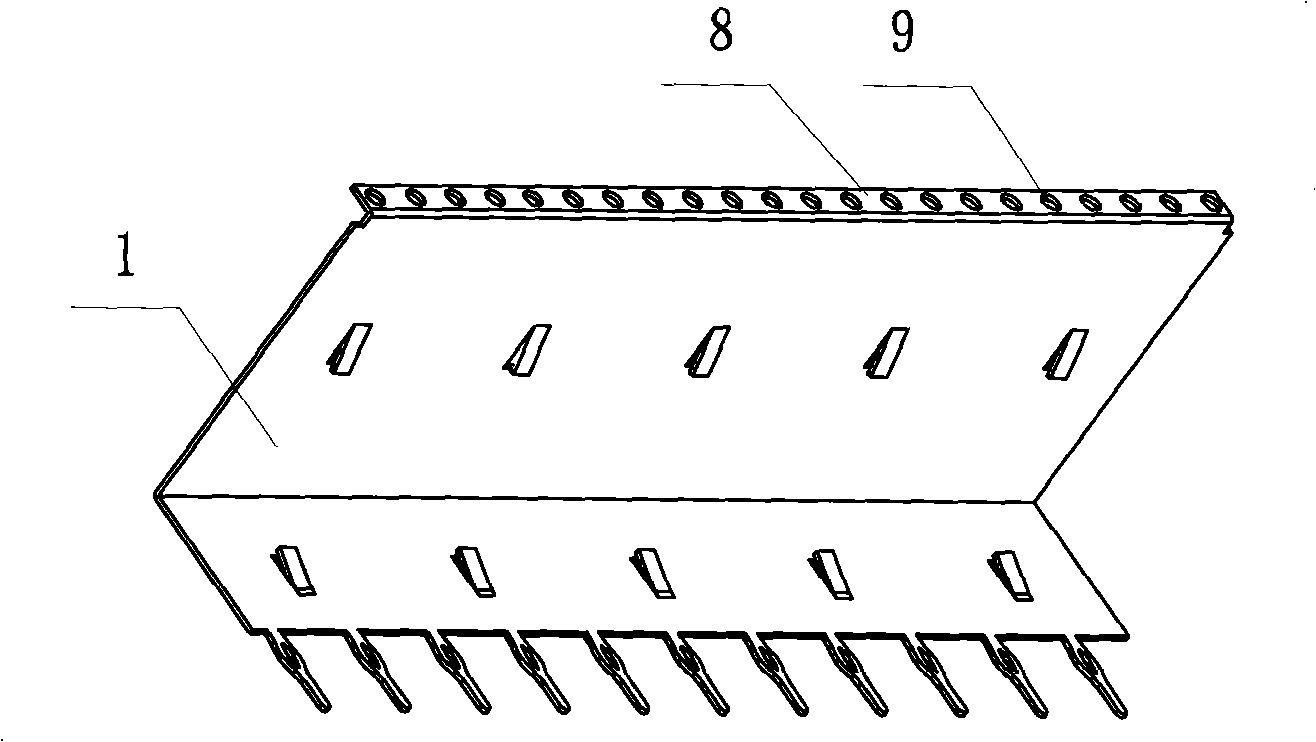 Plug of back panel connector, shielding component, shielding plate of component and shielding pin thereof