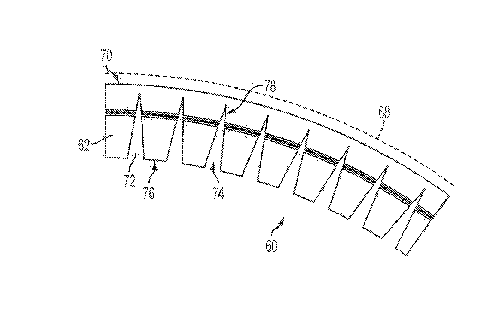 Core for a composite structure and method of fabrication thereof