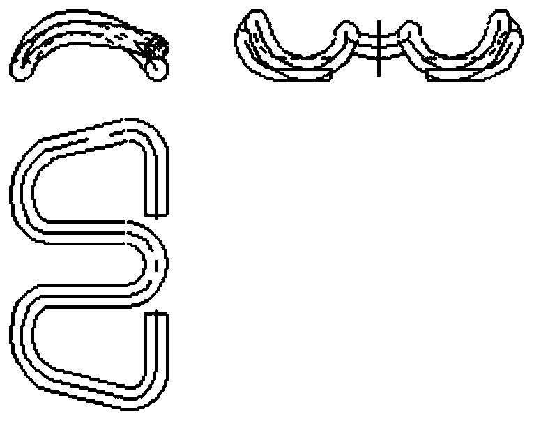 Automatic prepressing device for W type elastic strips