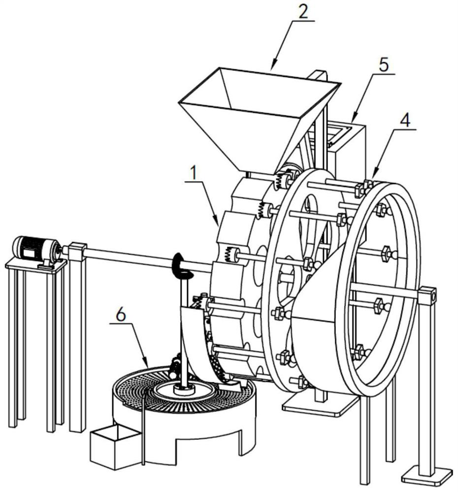 Secondary grinding lotus root starch processing device