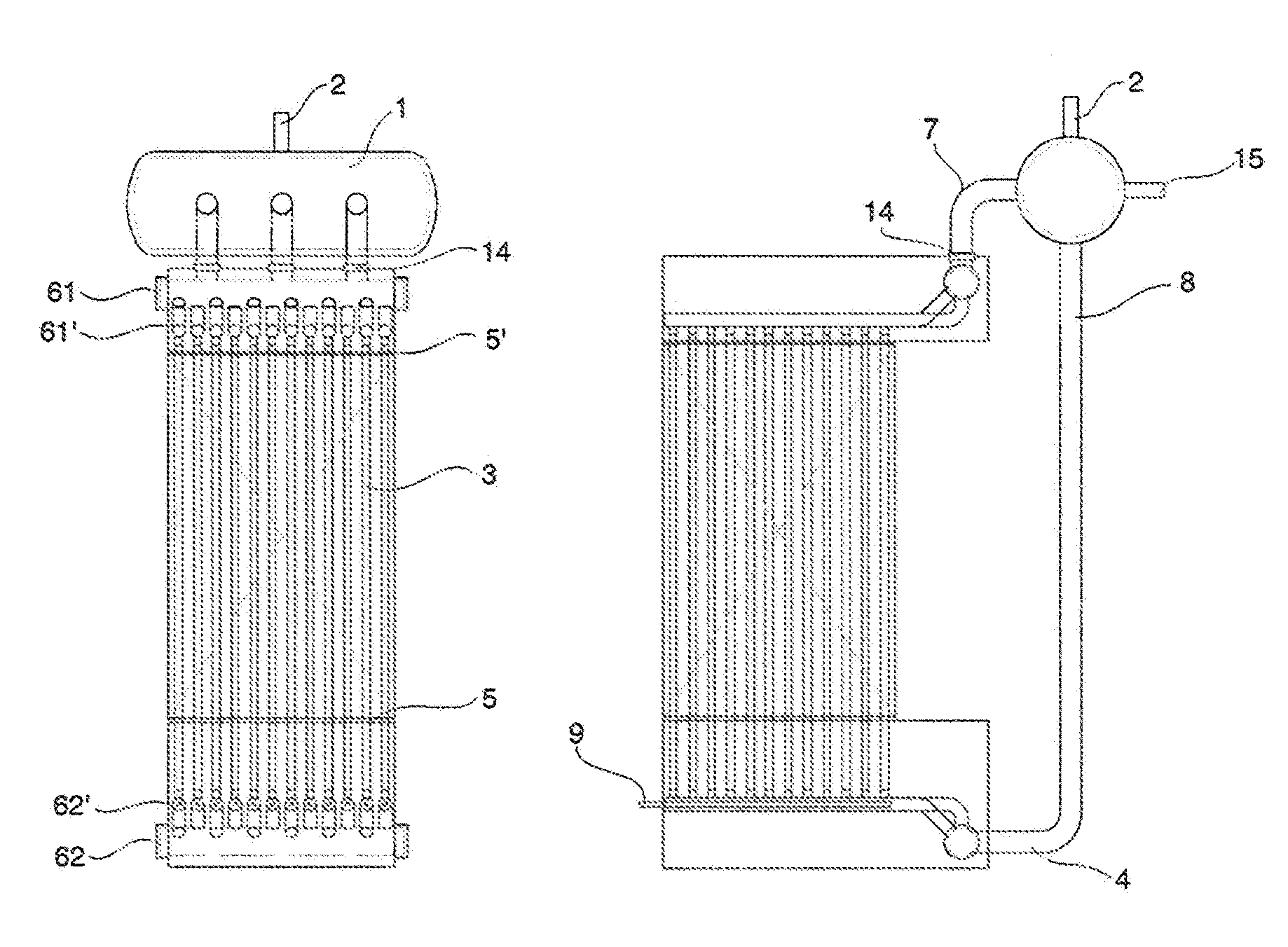 Heat storage system and method for the charging and discharging thereof
