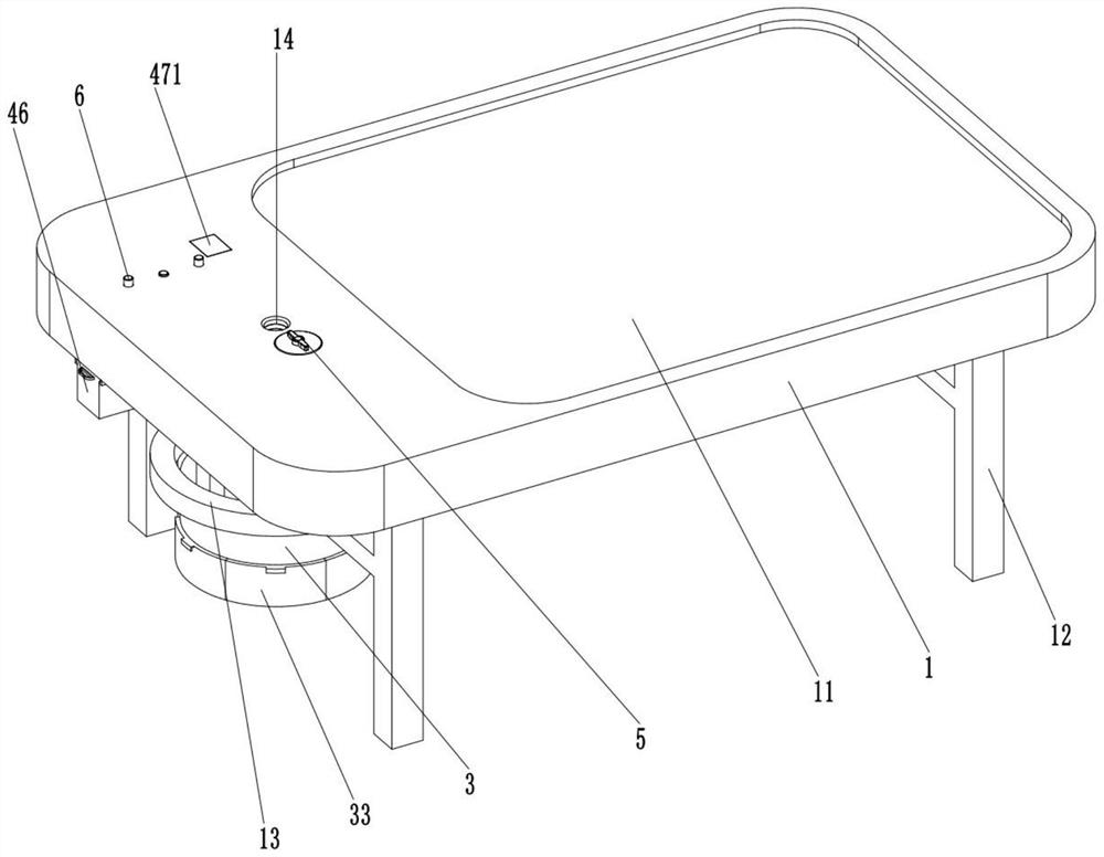 Chip storage mechanism for sand table simulation teaching