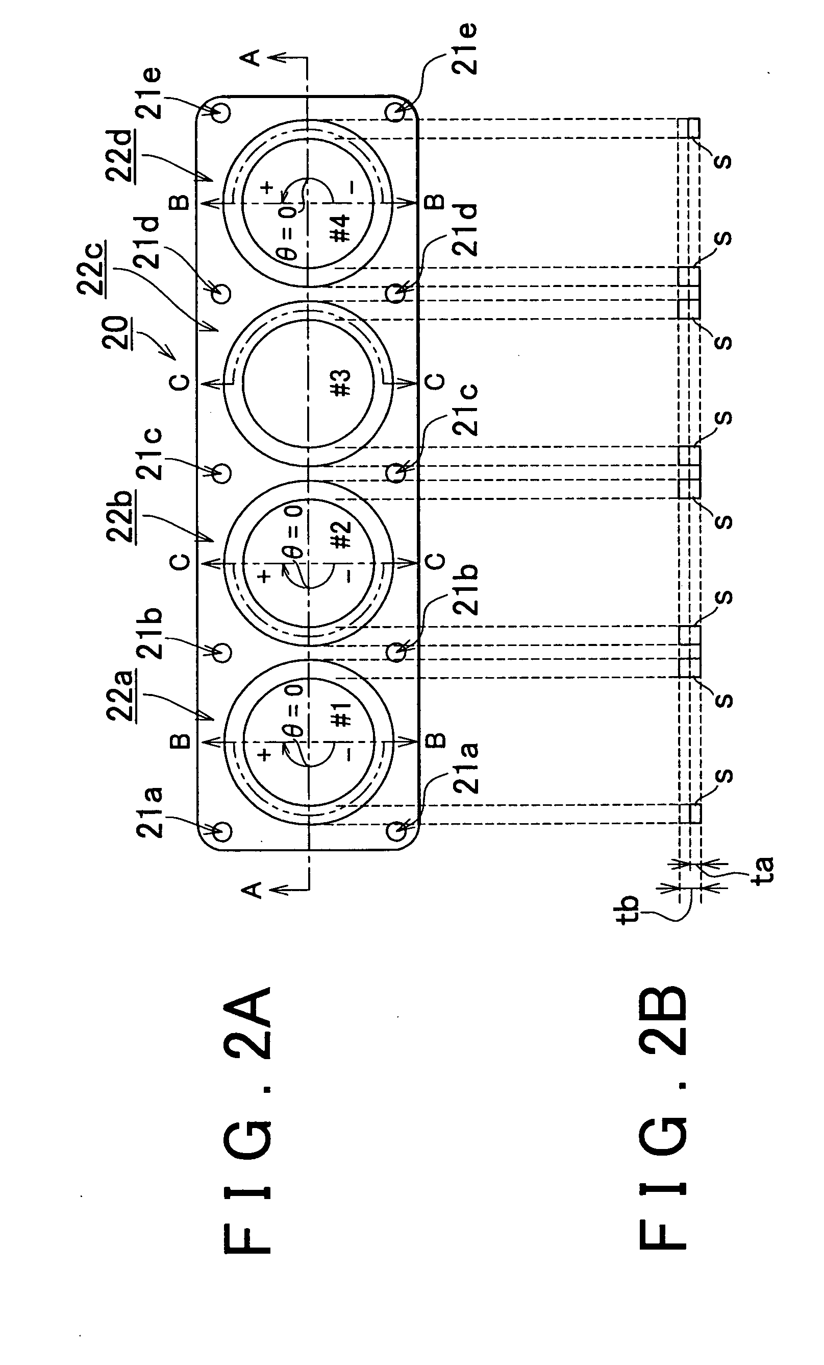 Seal structure for multi-cylinder internal combustion engine