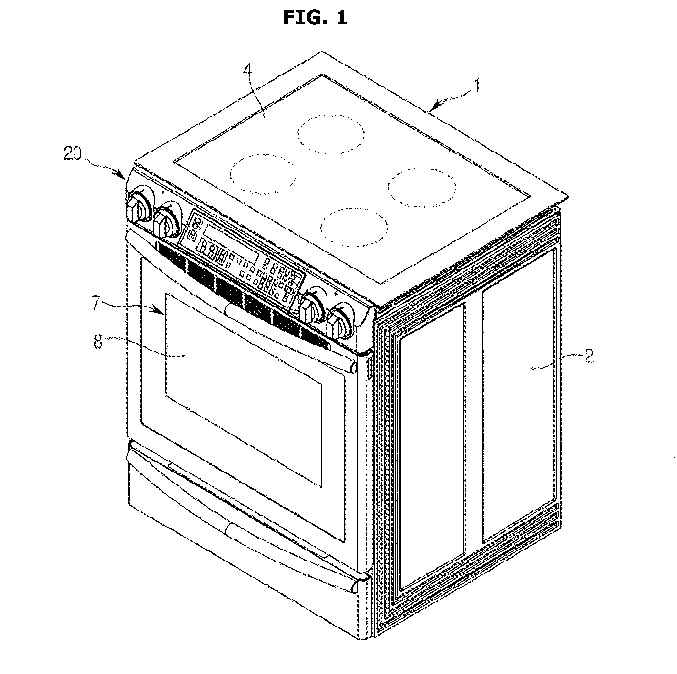 Control panel and method of assembling the same and cooking appliance having the same