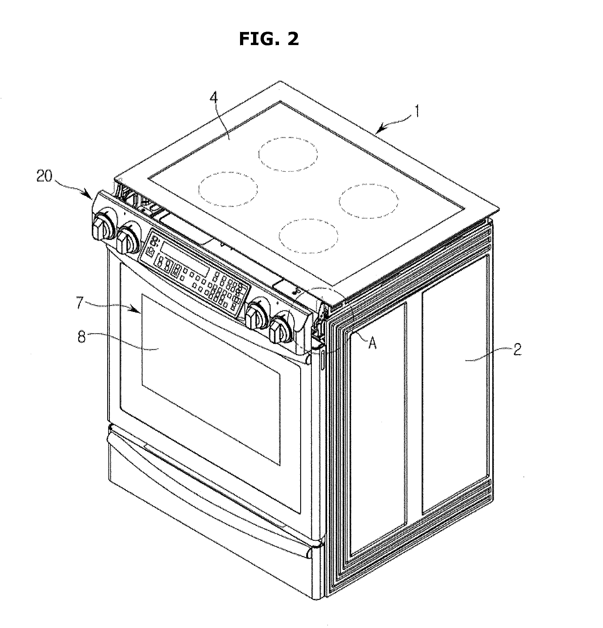 Control panel and method of assembling the same and cooking appliance having the same