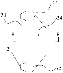 Elastic strip fastener structure for small-radius track steel rail