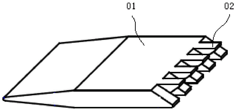 A supersonic combustion chamber flame stabilization device