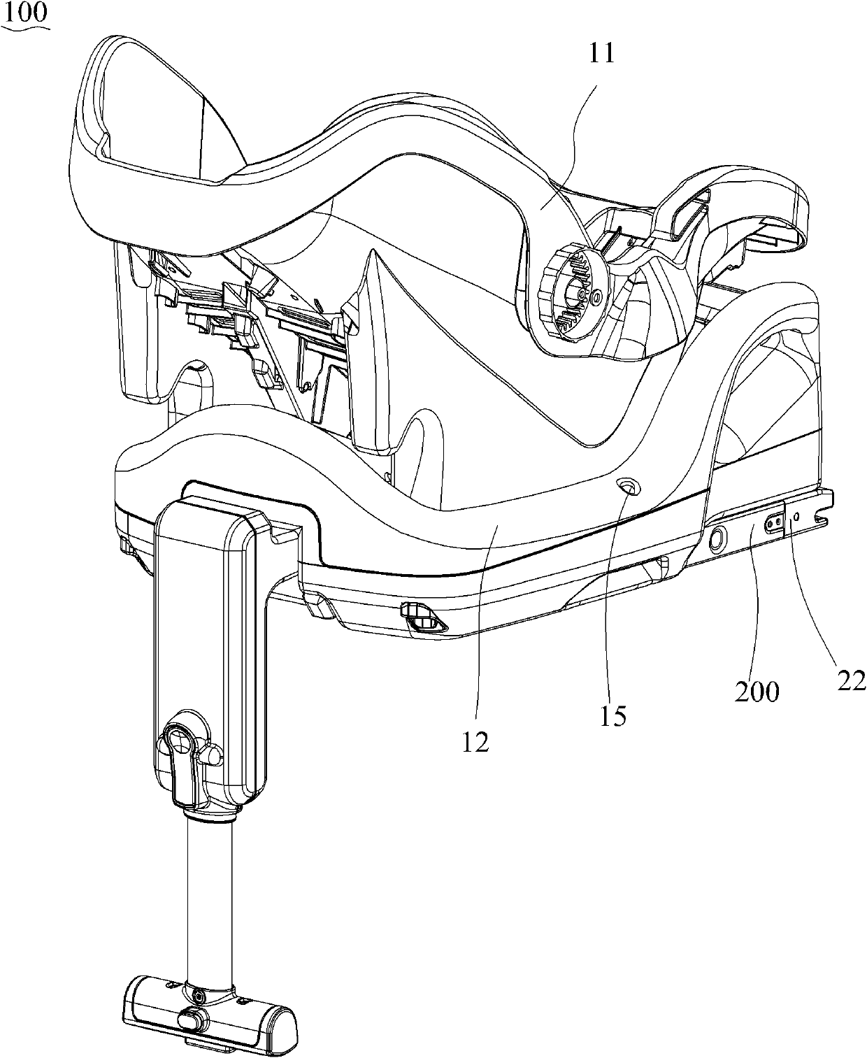 Telescopic-type connection device and child car seat