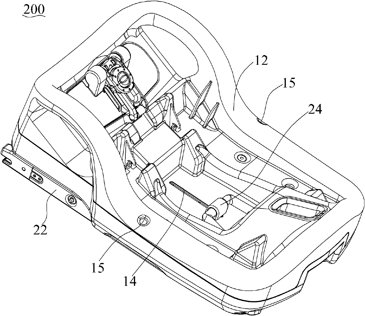 Telescopic-type connection device and child car seat