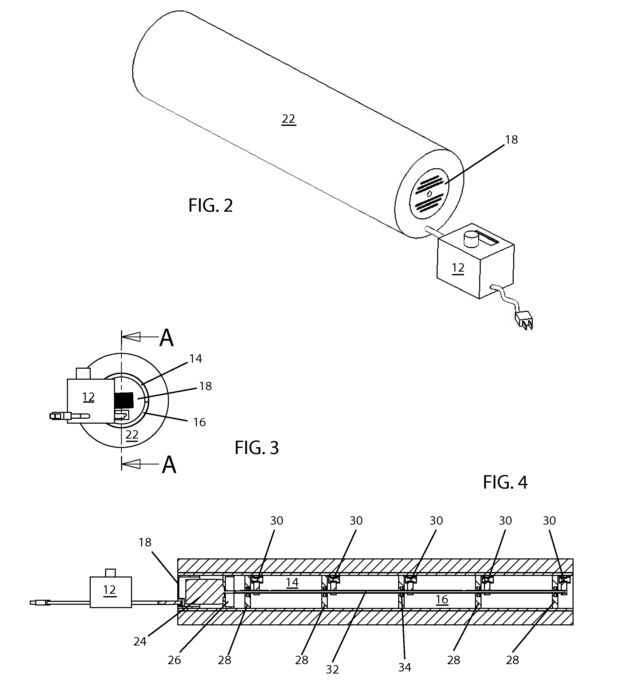 Vibrating Massage Roller Utilizing a Plurality of Supports and Eccentric Weights