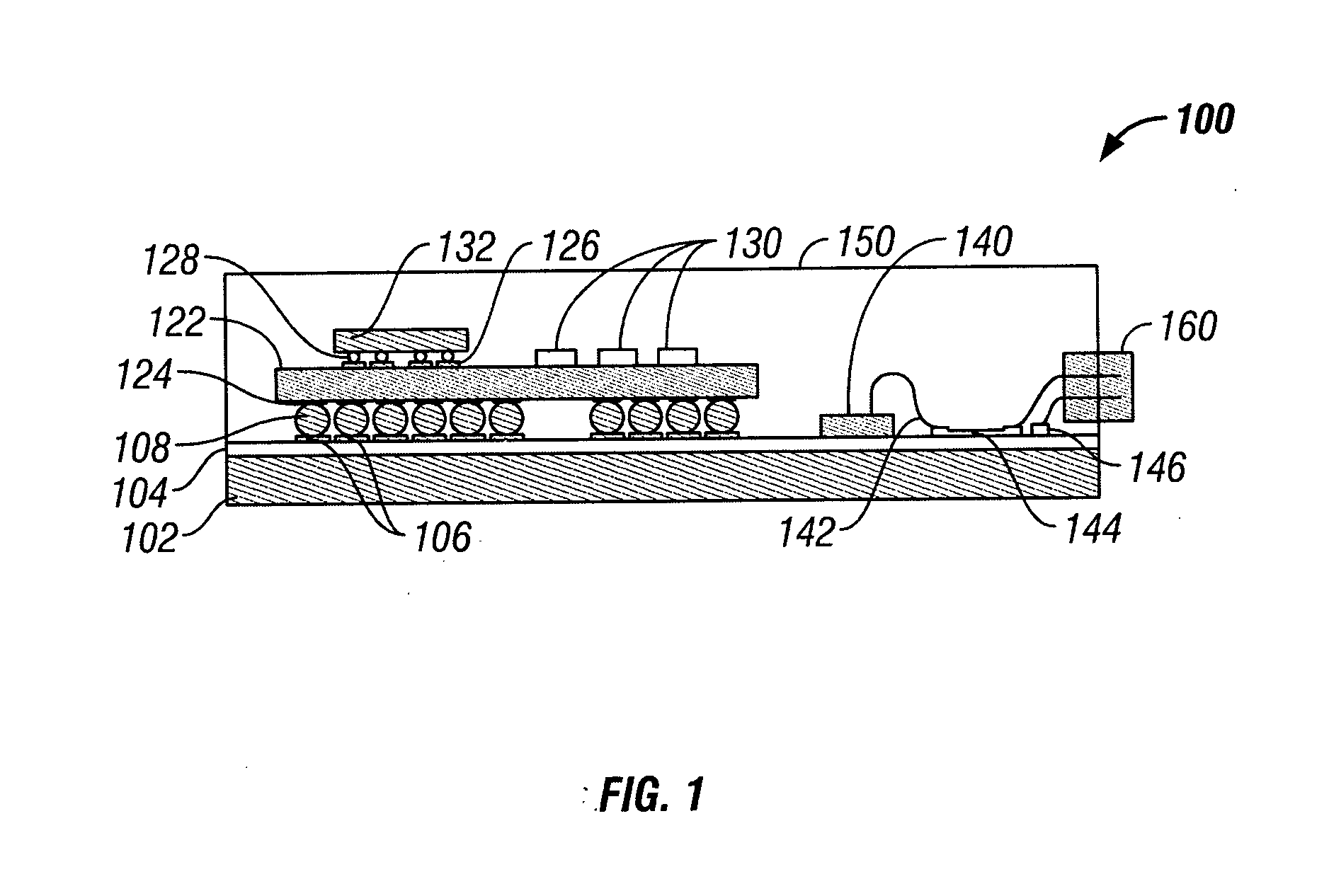 Electronic assembly including multiple substrates