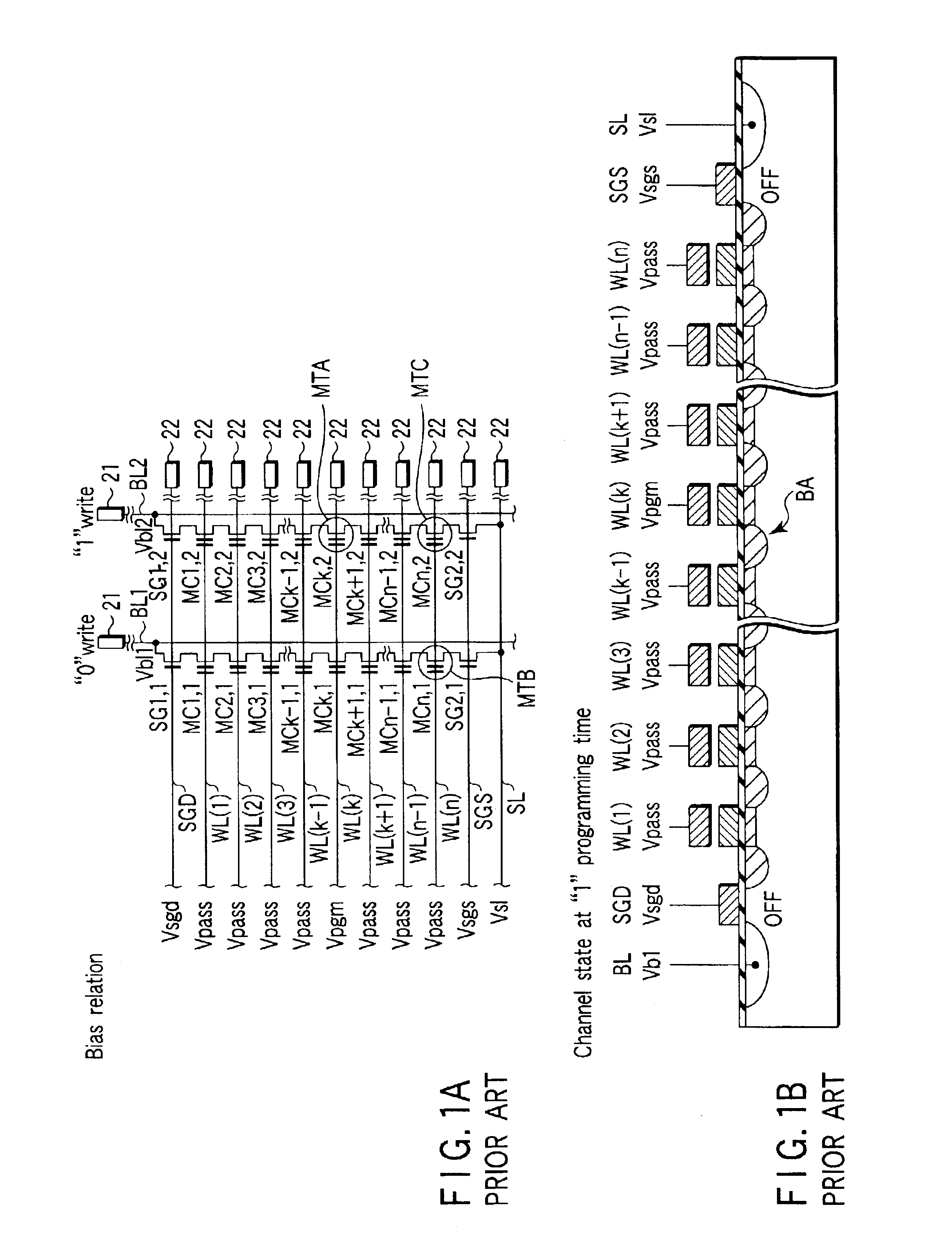 NAND type flash EEPROM in which sequential programming process is performed by using different intermediate voltages