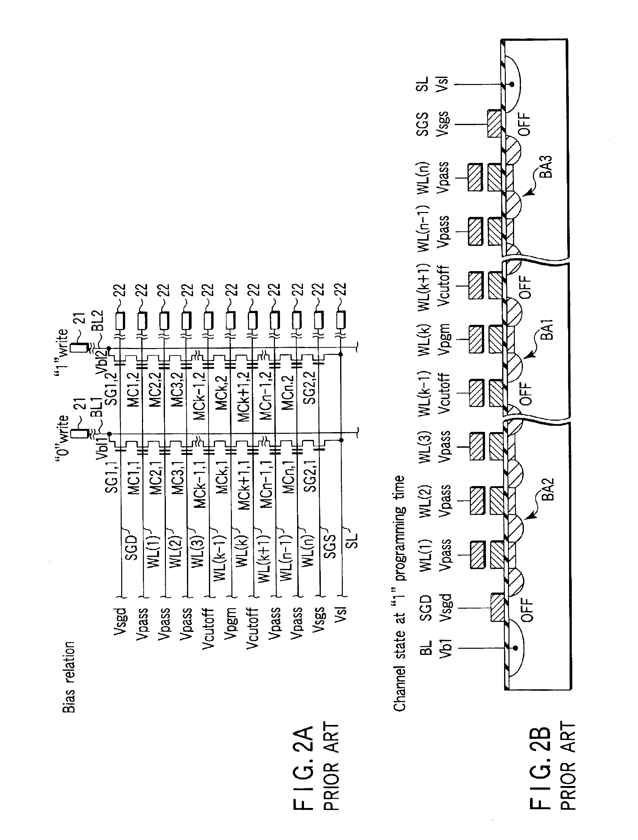 NAND type flash EEPROM in which sequential programming process is performed by using different intermediate voltages