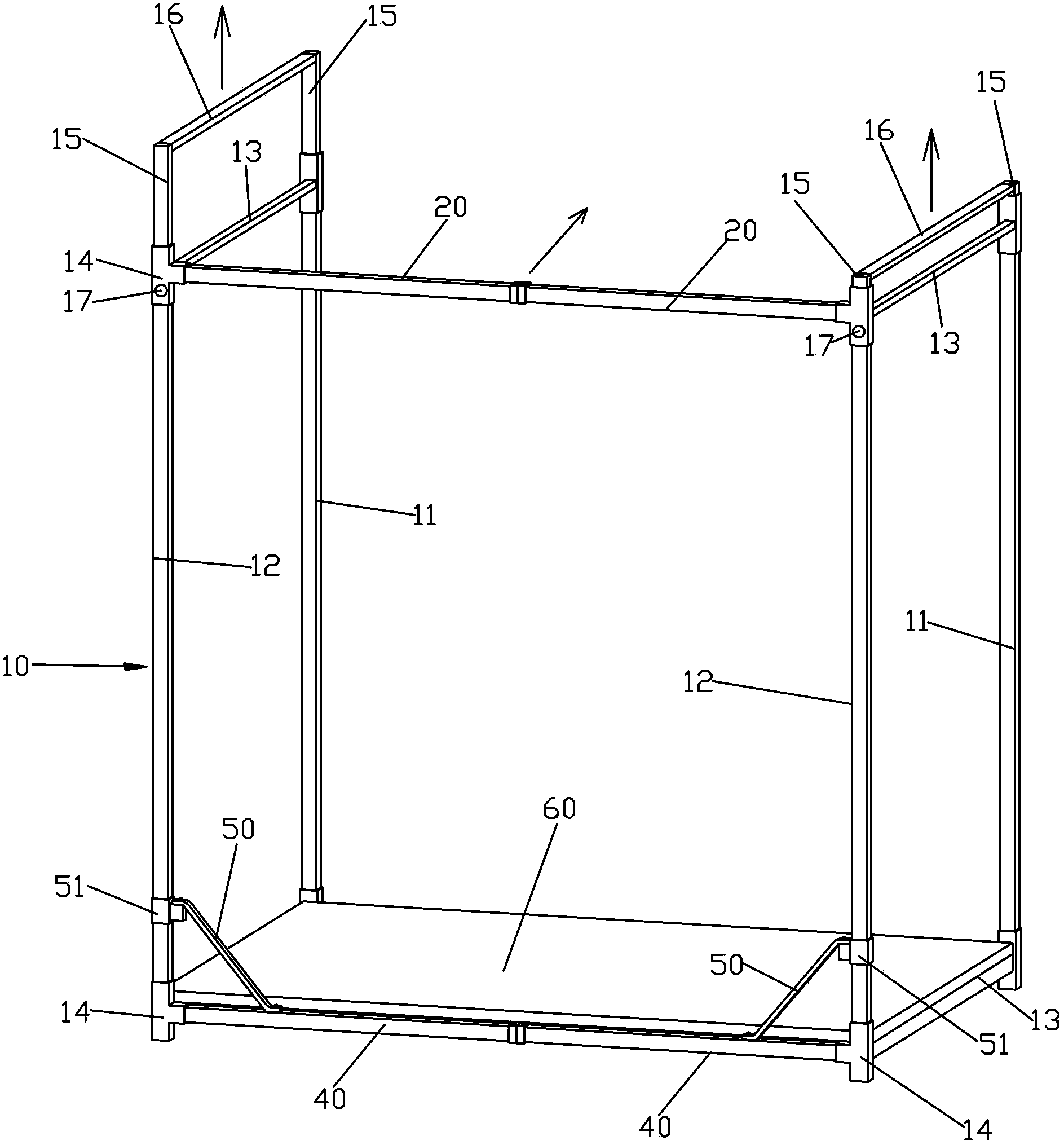 Folding frame of canvas wardrobe