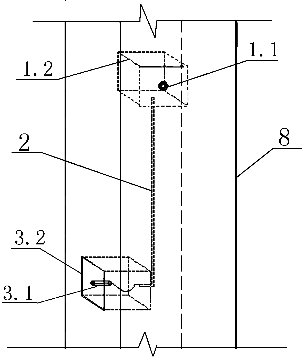 Invisible settlement observation point system and construction method thereof