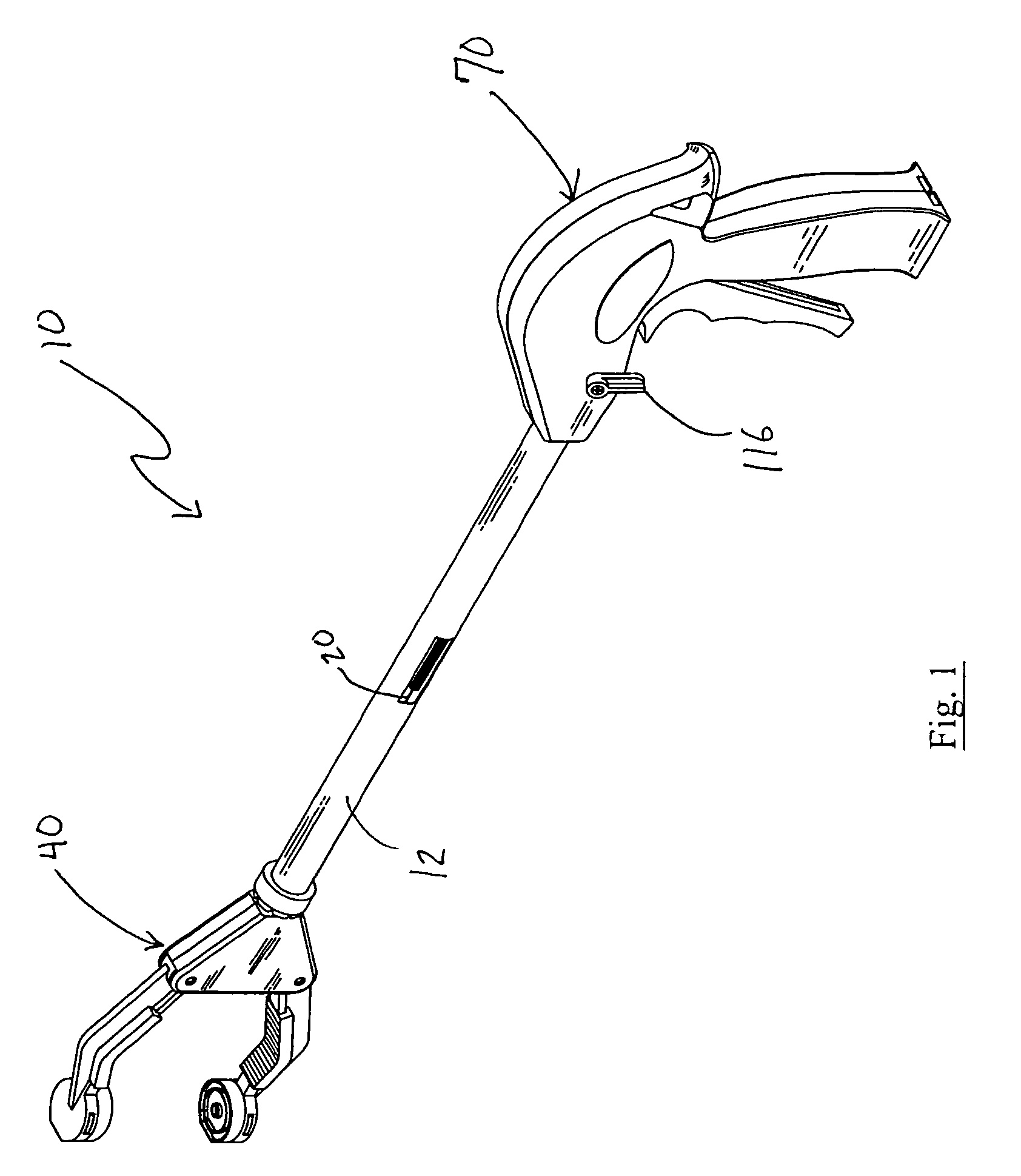 Hand-held device for picking up objects