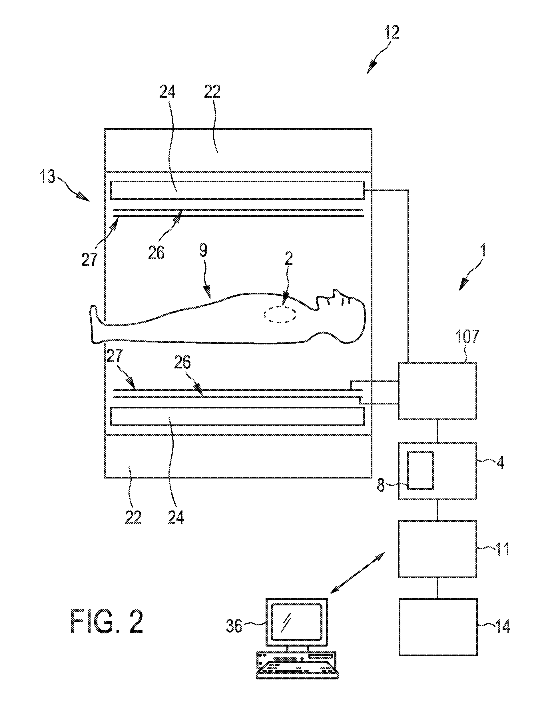 Motion monitoring system for monitoring motion within a region of interest