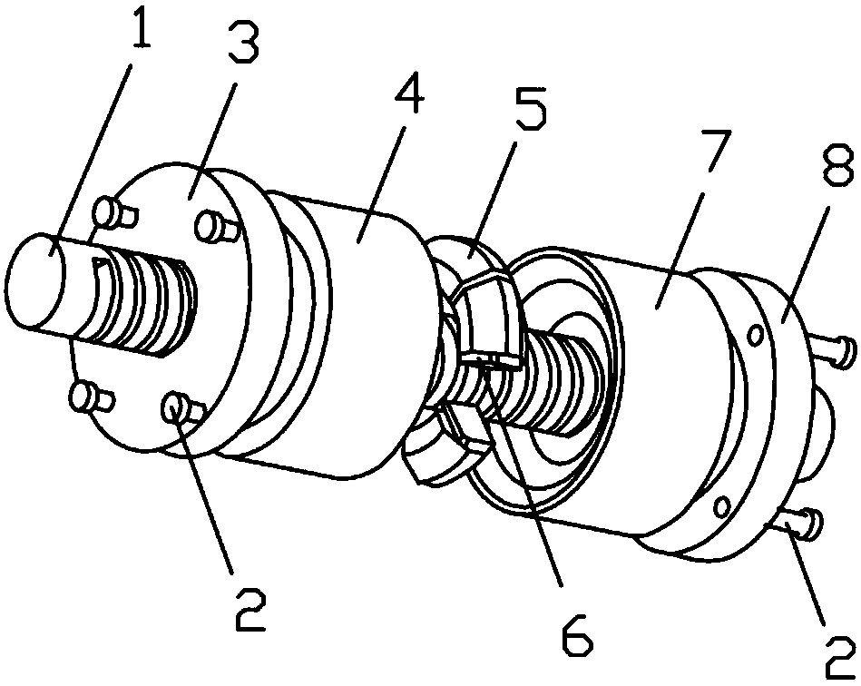 Self-regulating device for pre-tightening force of ball screw nut pair
