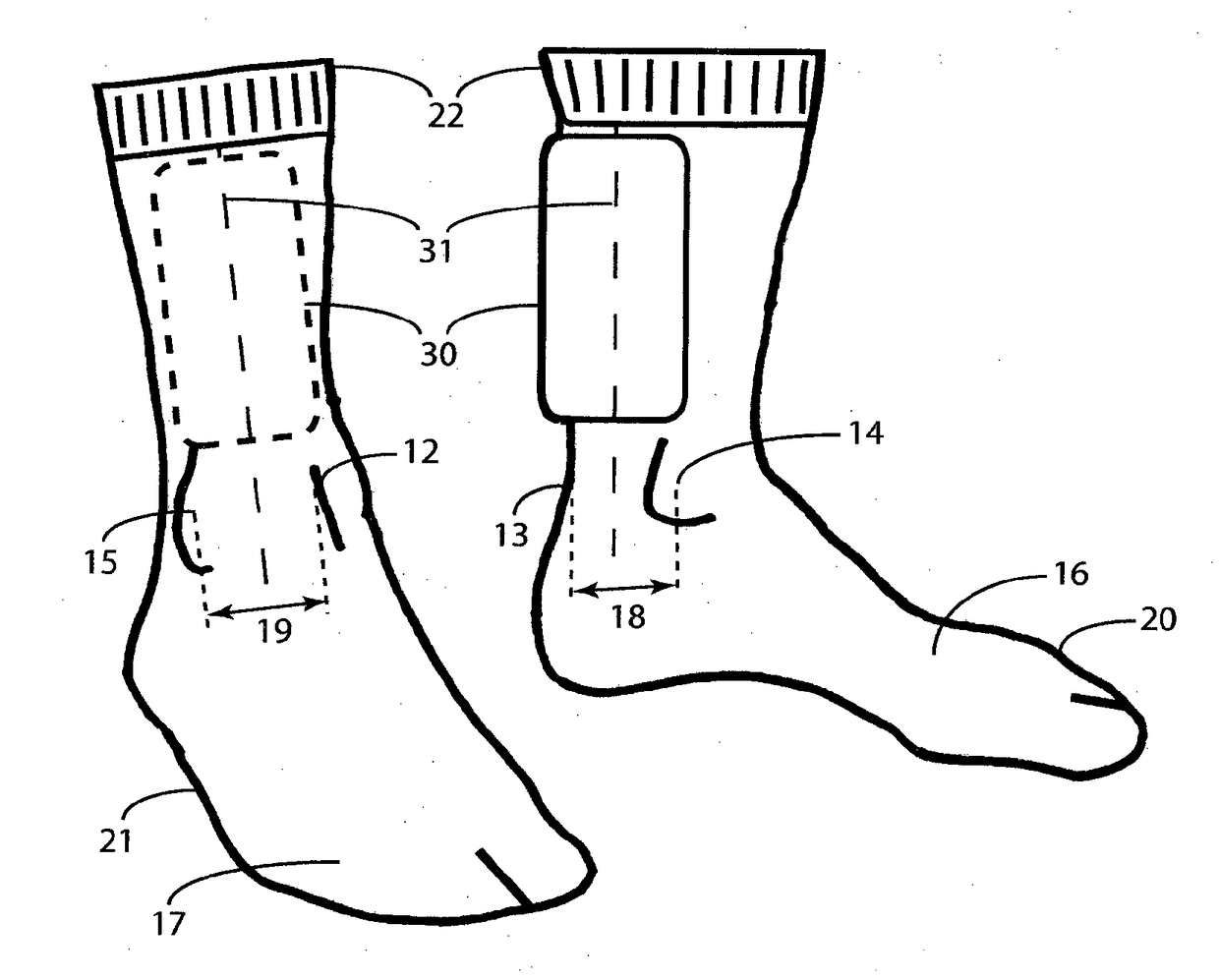 Footwear article provided with means for holding or attaching an object on said article