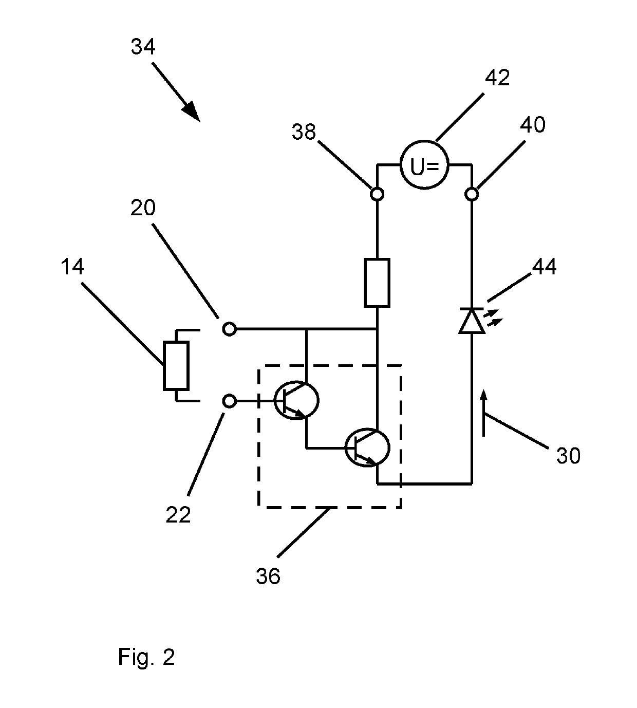 Measuring device for measuring a bodily function and method for operating such a measuring device