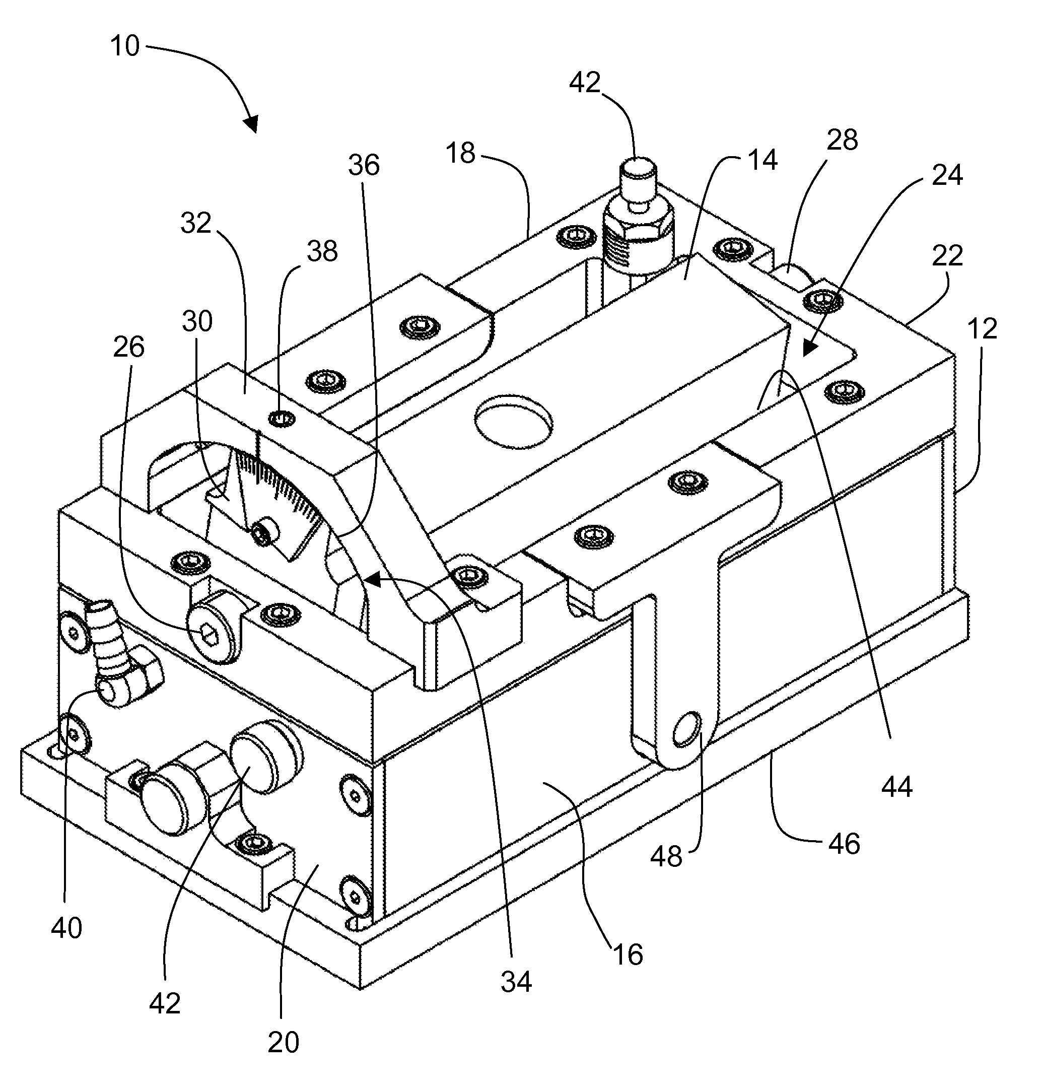 Phased array ultrasonic water wedge apparatus