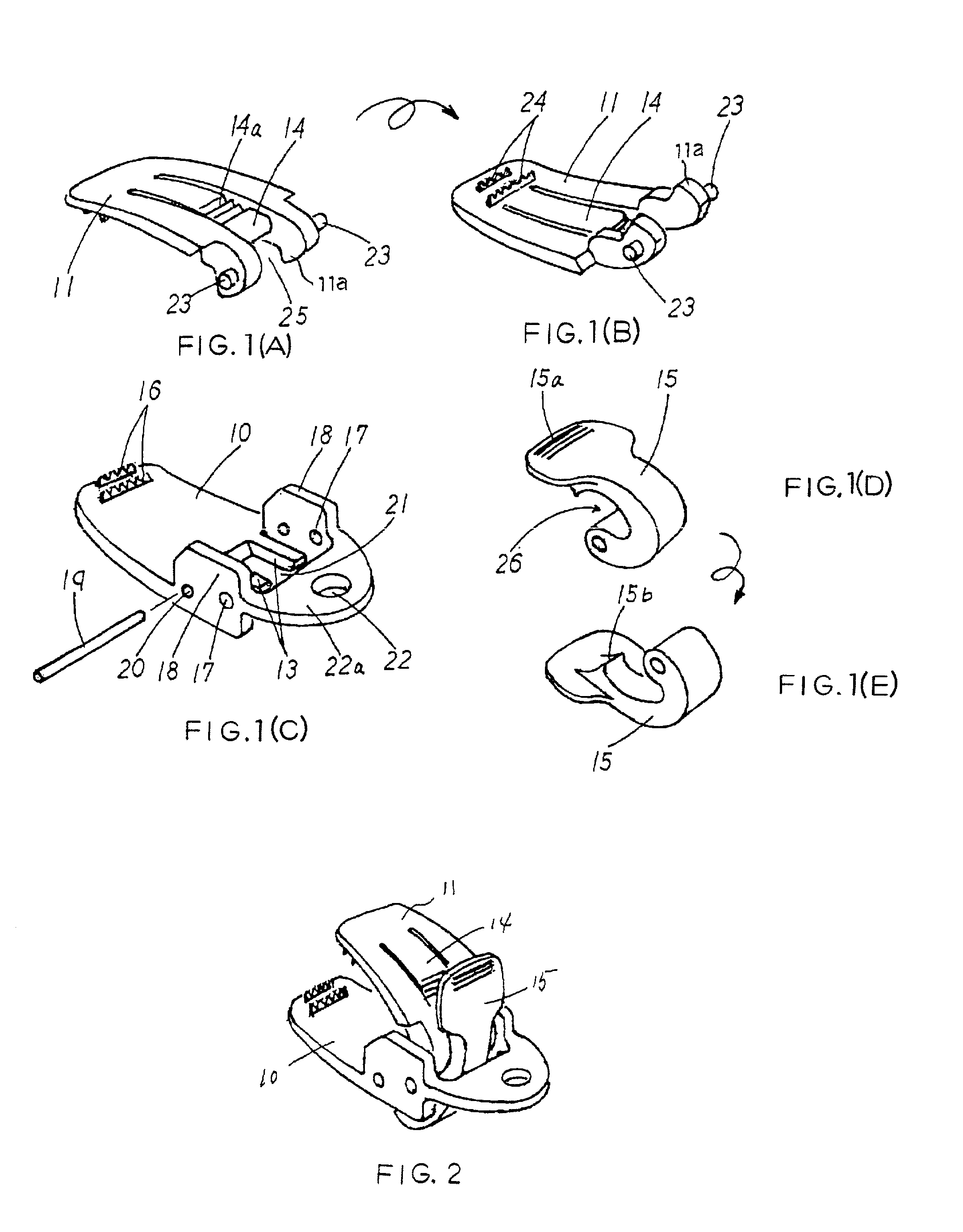 Plastic clipping device