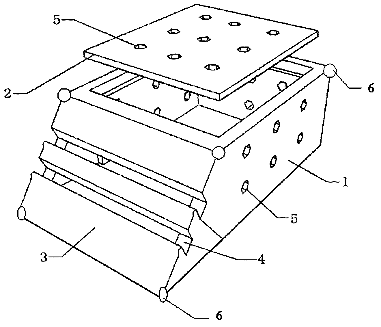 Vegetation type cement building block prefabricating and using method for water bank economic protection