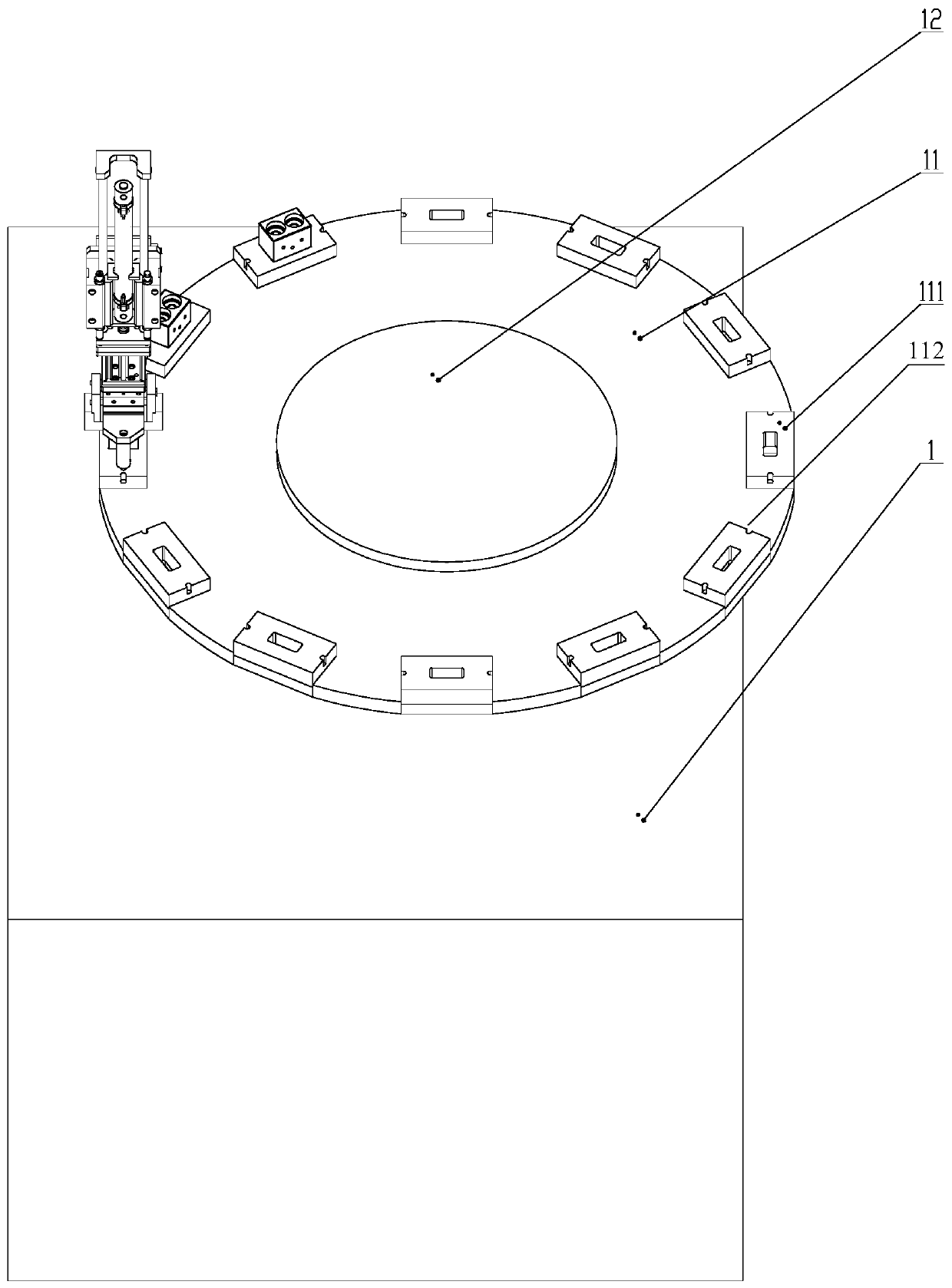 Automatic valve block feeding mechanism