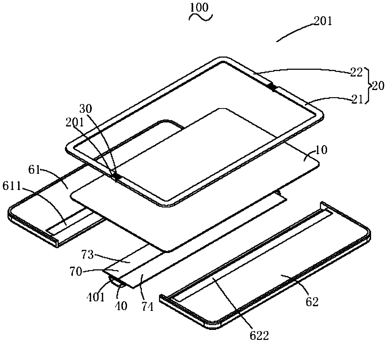 Flexible display screen assembly and terminal equipment