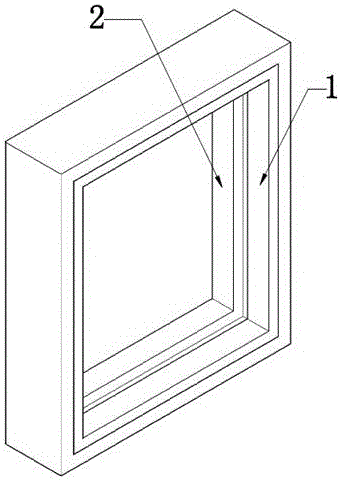 Double-deck fireproof door crack structure and construction process thereof