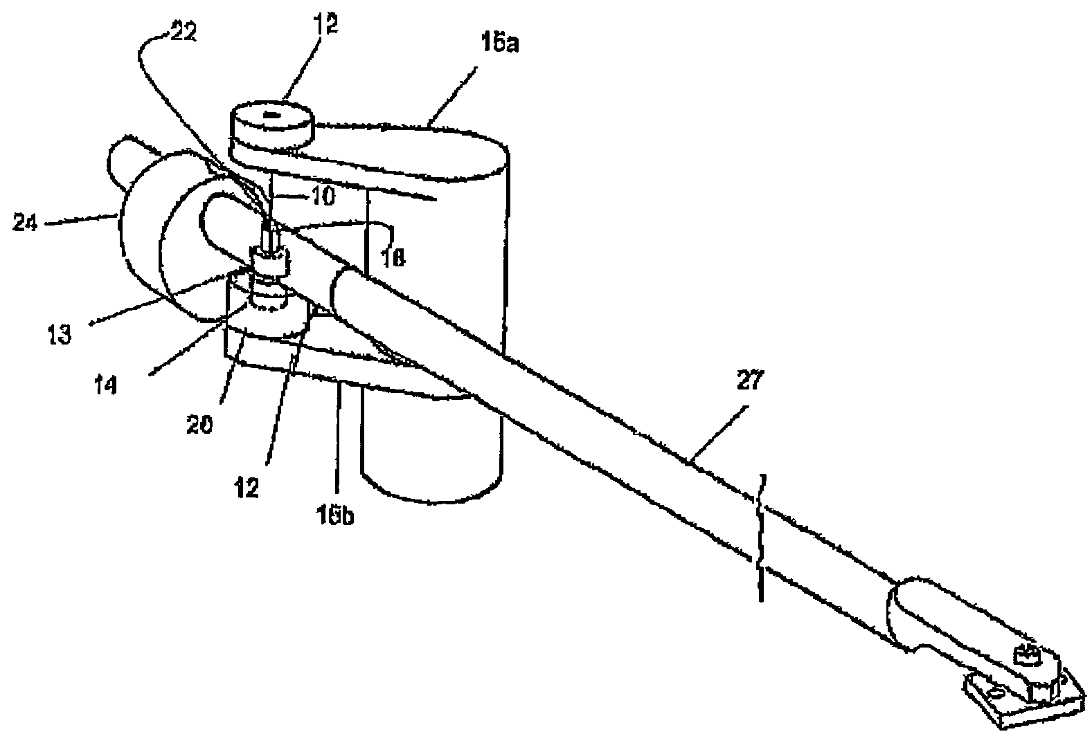 Spring-suspension magnetically stabilized pick-up arm