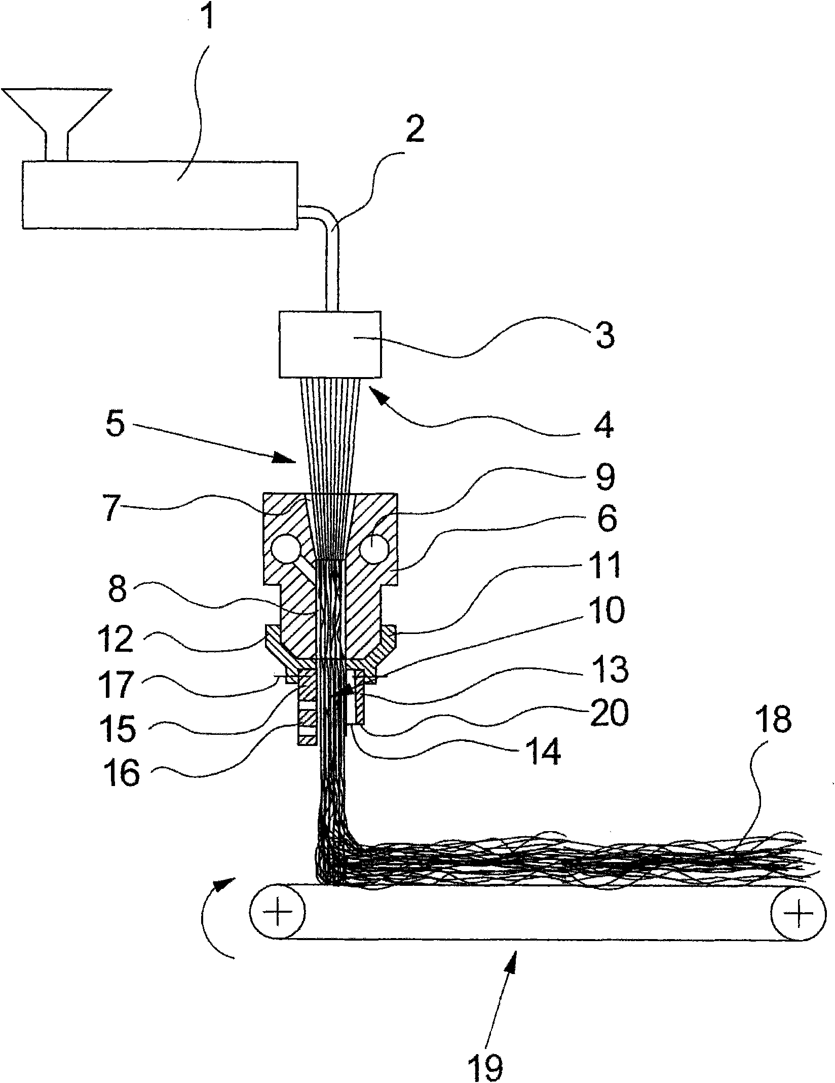 Filament drawing device