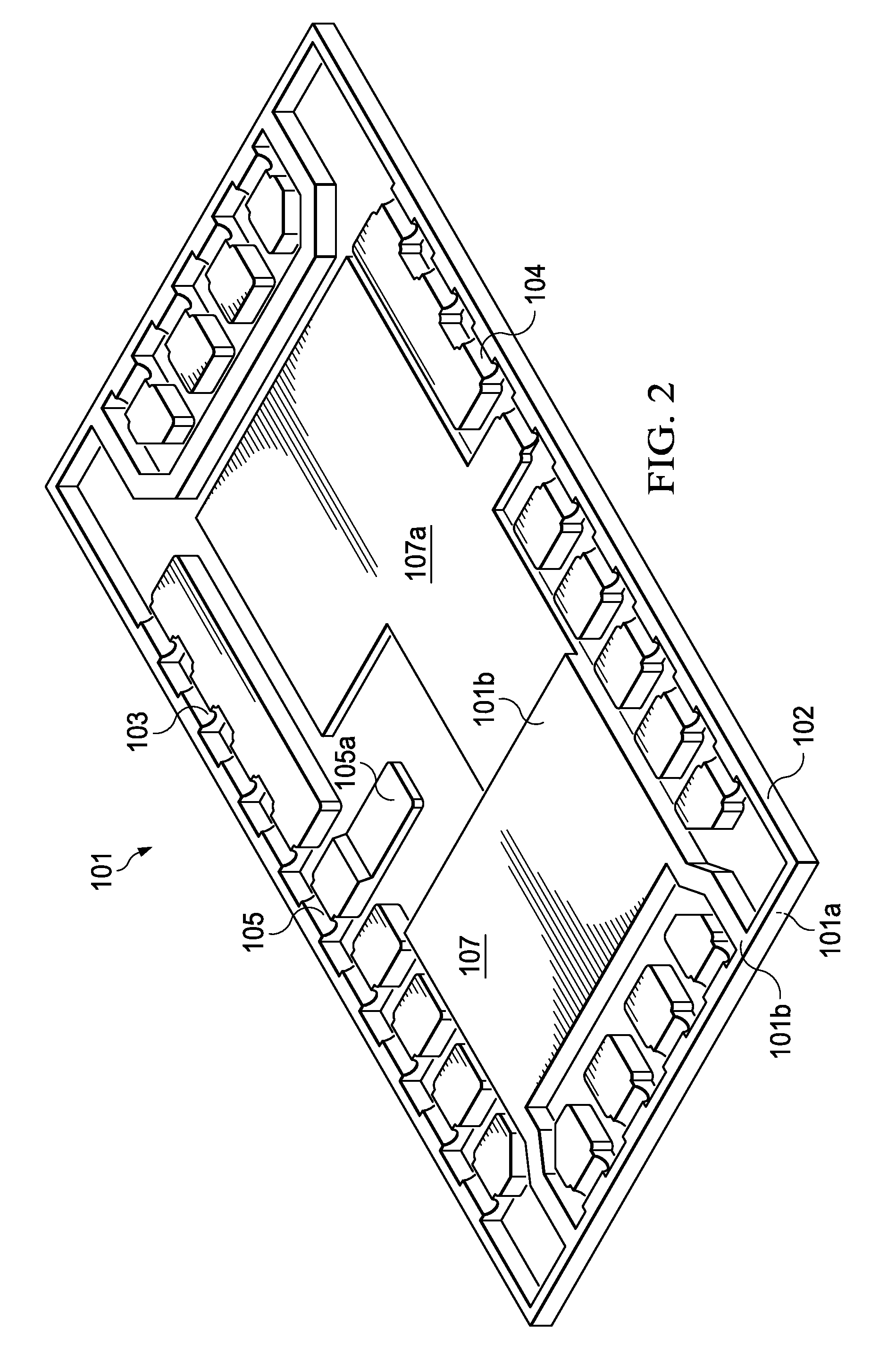 Converter having partially thinned leadframe with stacked chips and interposer, free of wires and clips