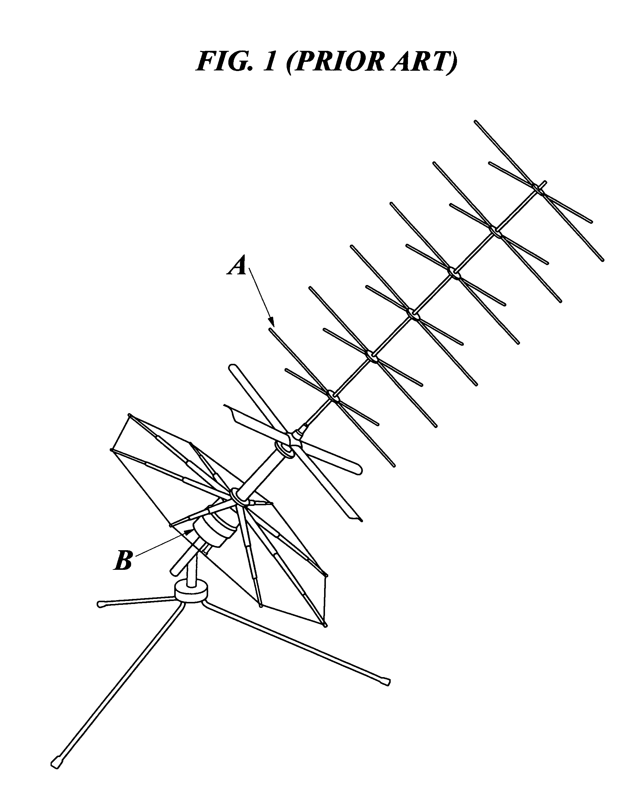 Multi-band portable SATCOM antenna with integral diplexer