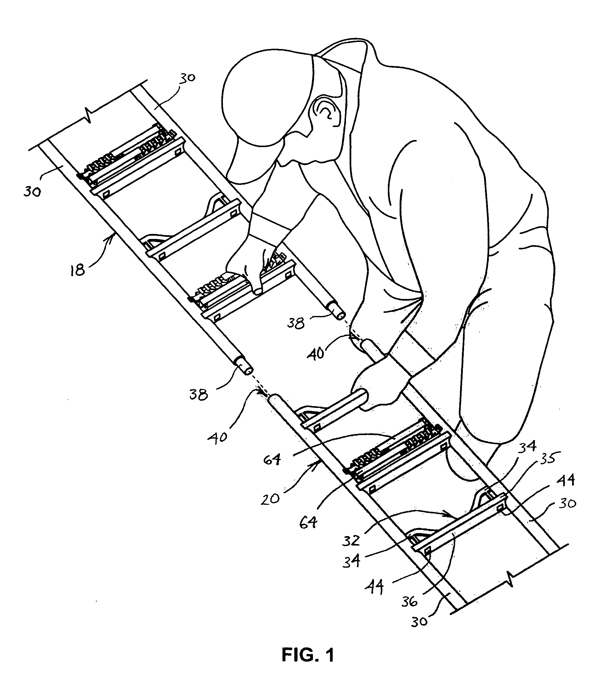 Ladder stand with platform hoist and method of assembling same