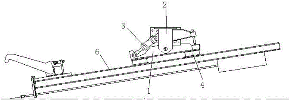 Swing type tilting device for oil cylinder driving rod mechanism