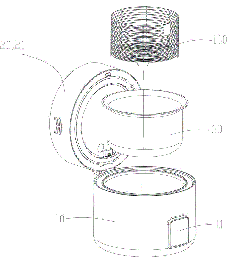 Electric caldron with baking function
