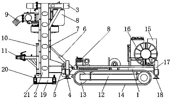Reverse circulation drilling machine and construction method thereof