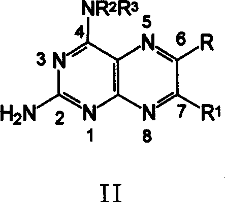 Pteridine derivatives with nitric oxide synthase inhibitor function