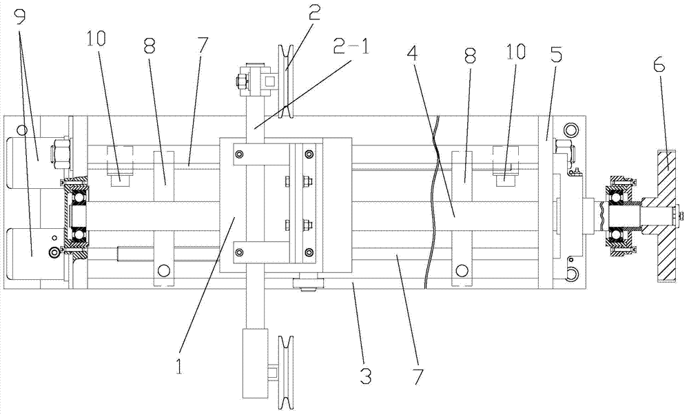 Wire-arranging mechanism of intermediate drawing take-up machine
