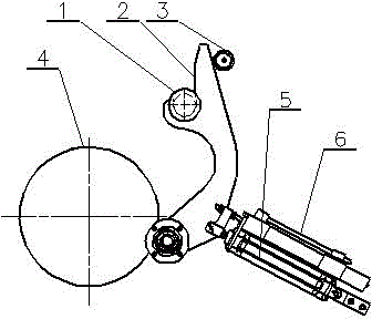 Damping delivery winding shaft with crank arm for winding machine