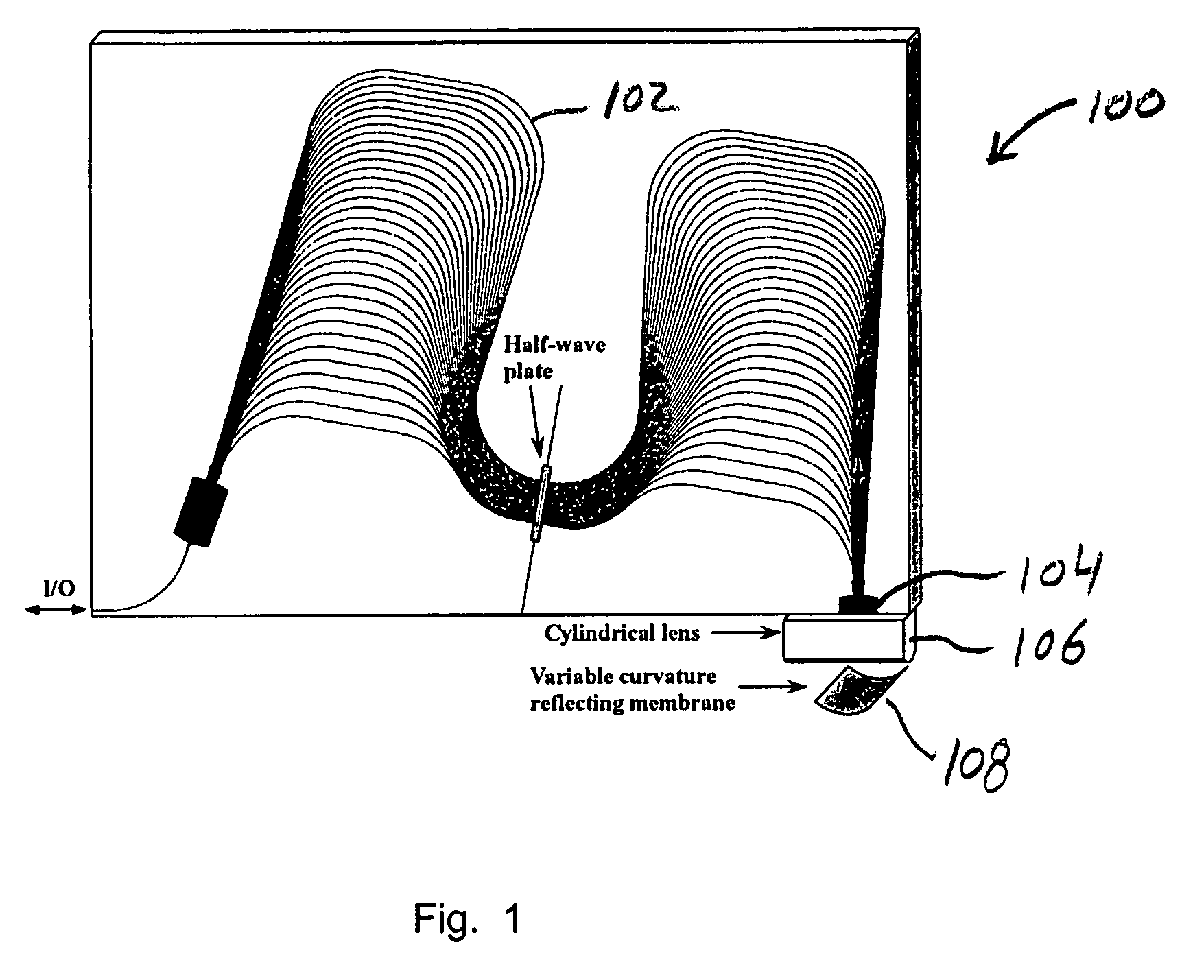 Colorless tunable dispersion compensator employing a planar lightwave circuit and a deformable mirror