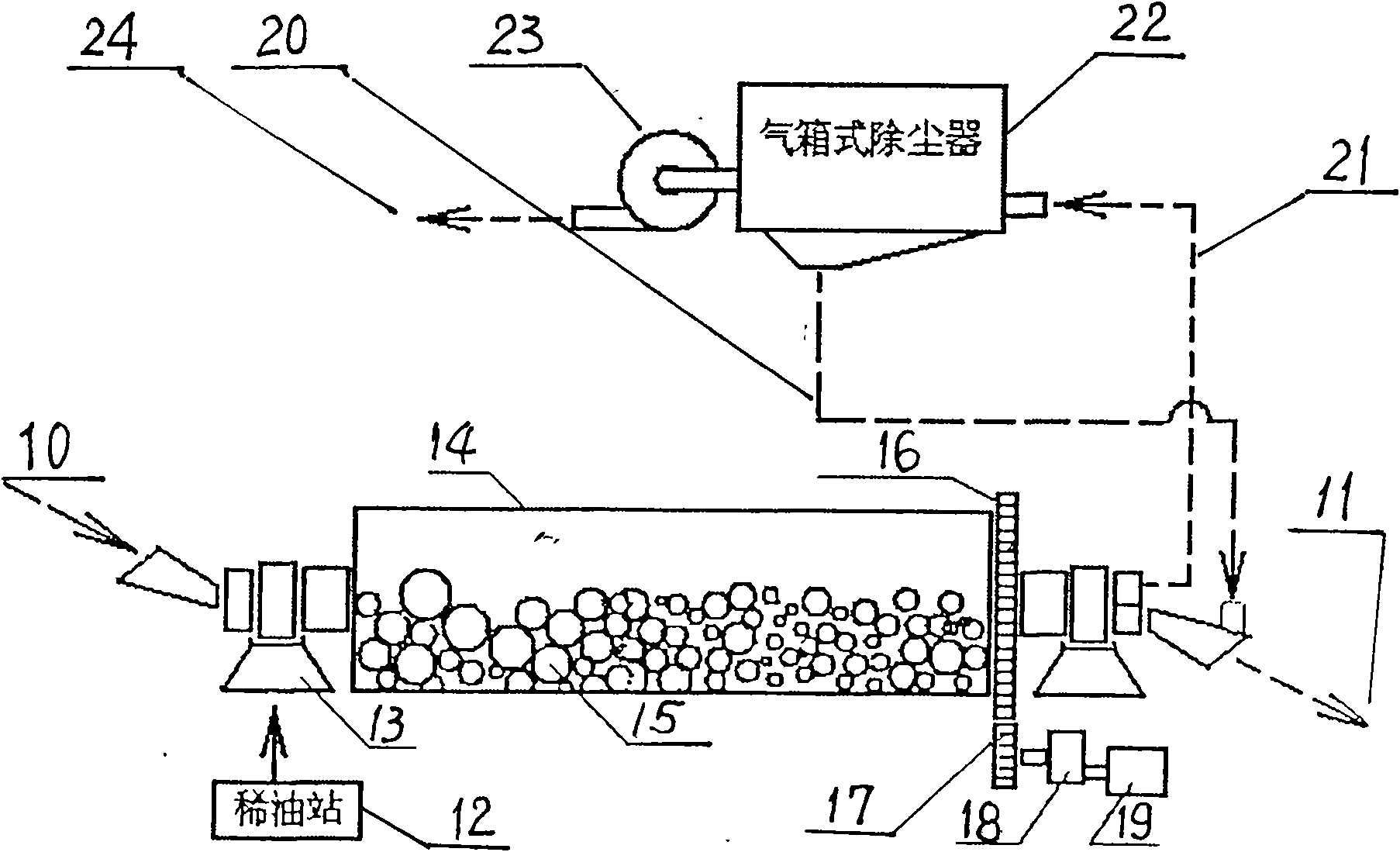 Pipe gas flow crushing device