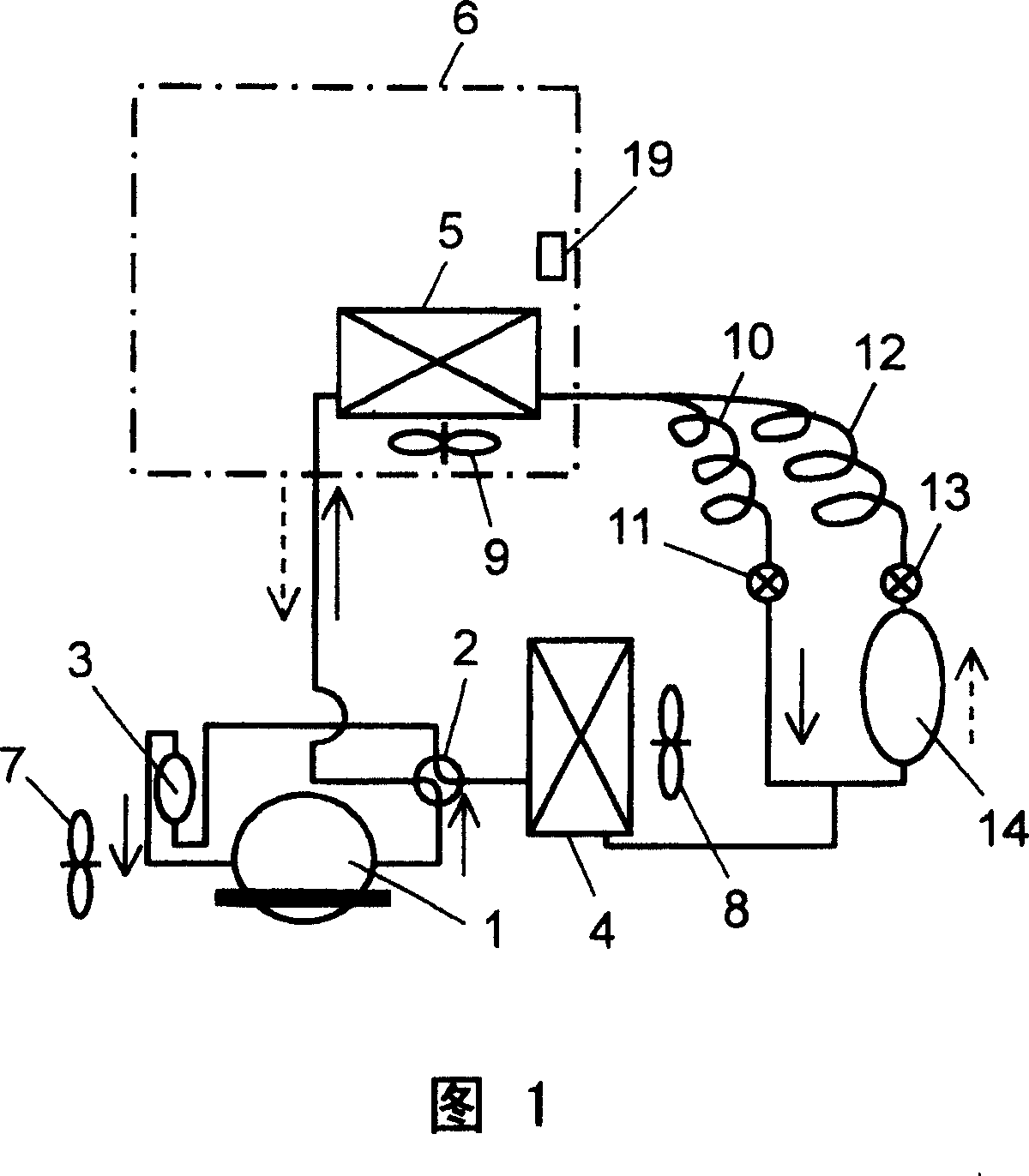 Cooling and heating system,freezer using said system and automatic vender