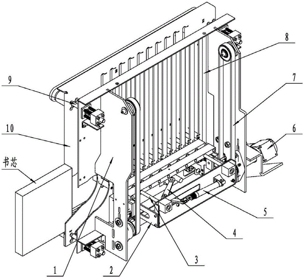 Book block feed mechanism of adhesive binding machine