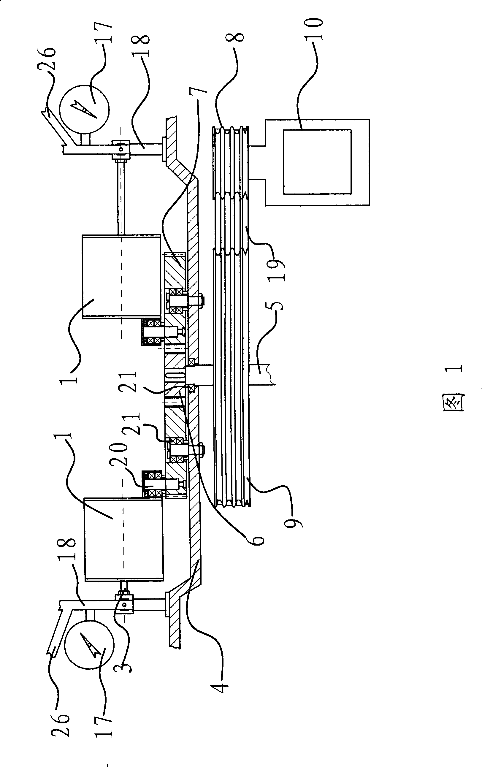 Piston type double-acting multi-cylinder gas pumping apparatus of air compressor