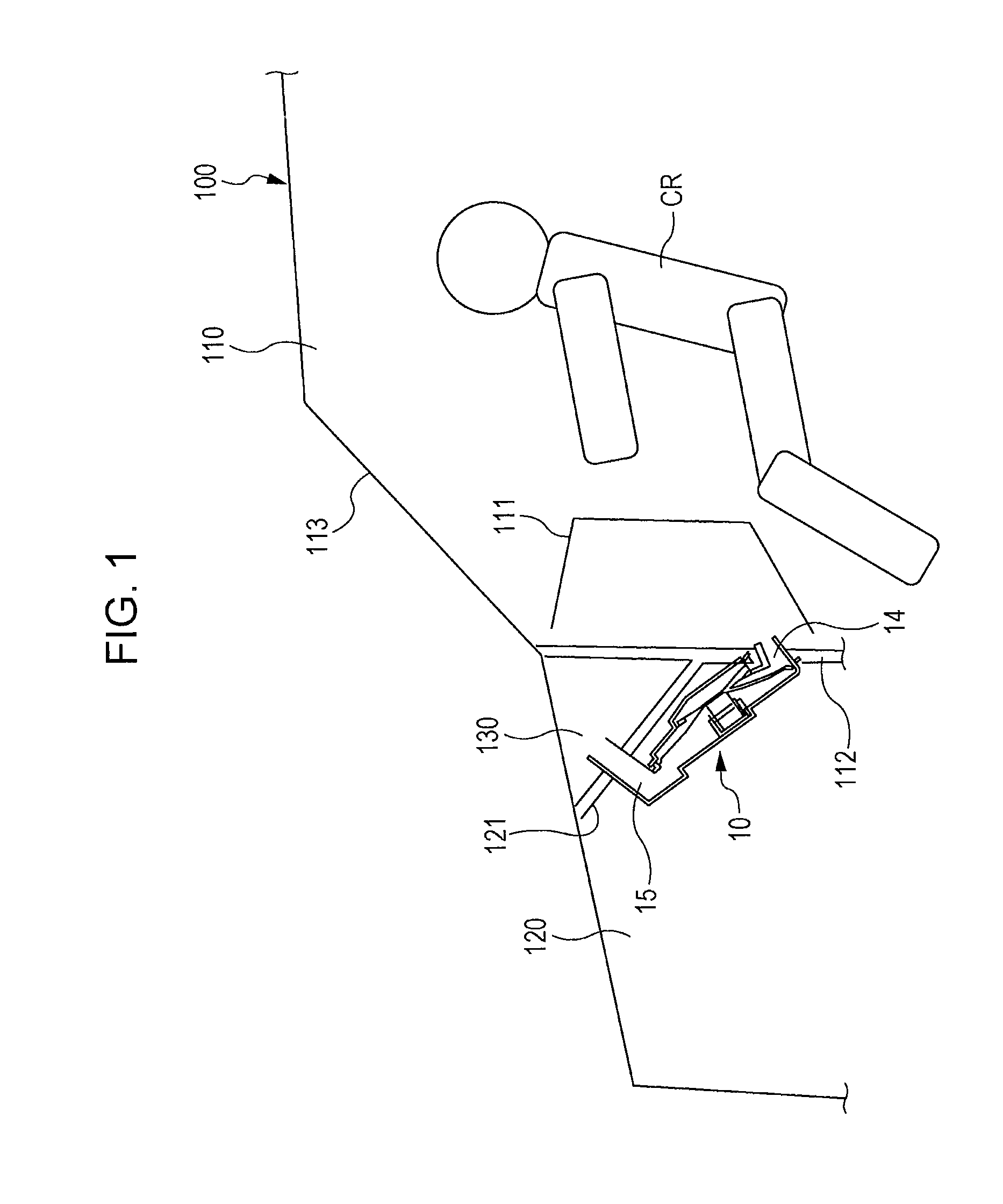 Structure for installing loudspeaker system in vehicle